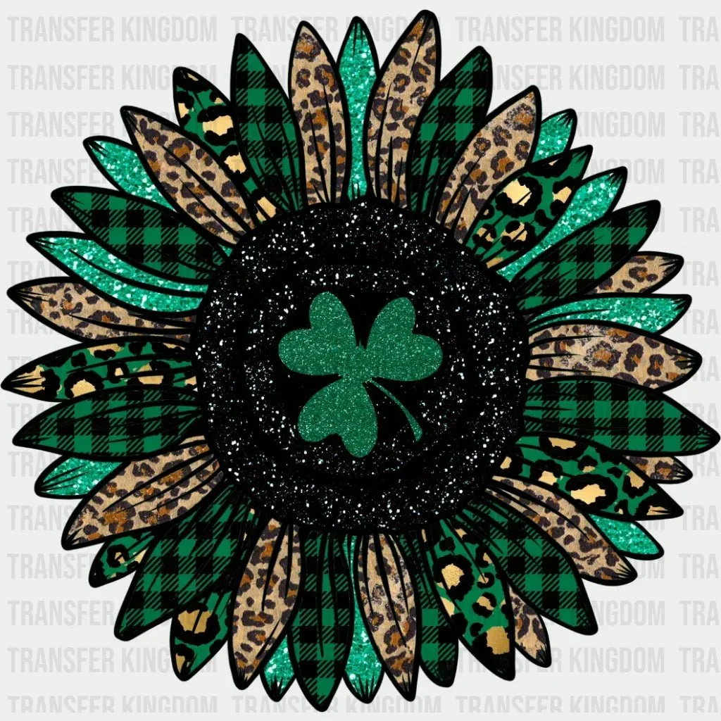 St. Patrick's Day Sunflower with Shamrock Design - DTF heat transfer