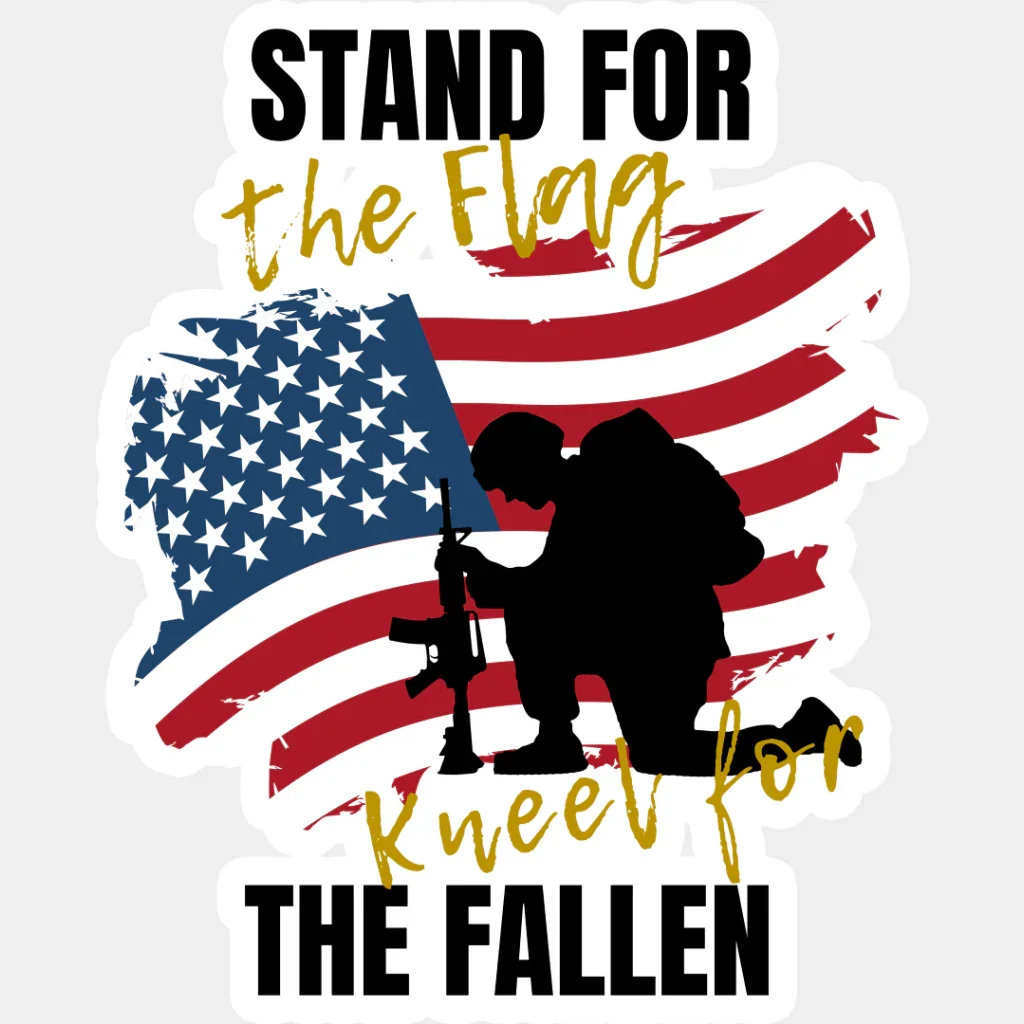 Stand For The Flag - Military DTF Heat Transfer - Image 2