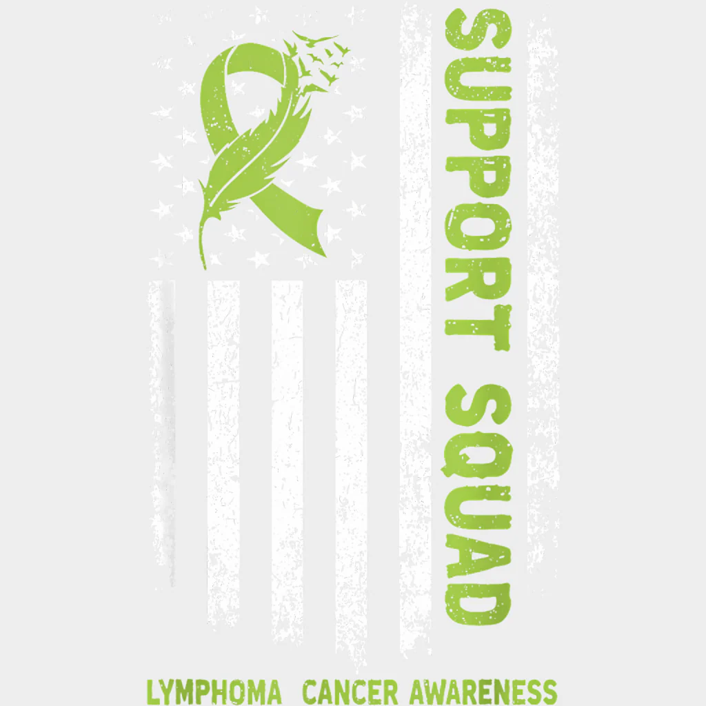 Support Squad, B&W USA Flag - Lymphoma DTF Transfers - Image 2