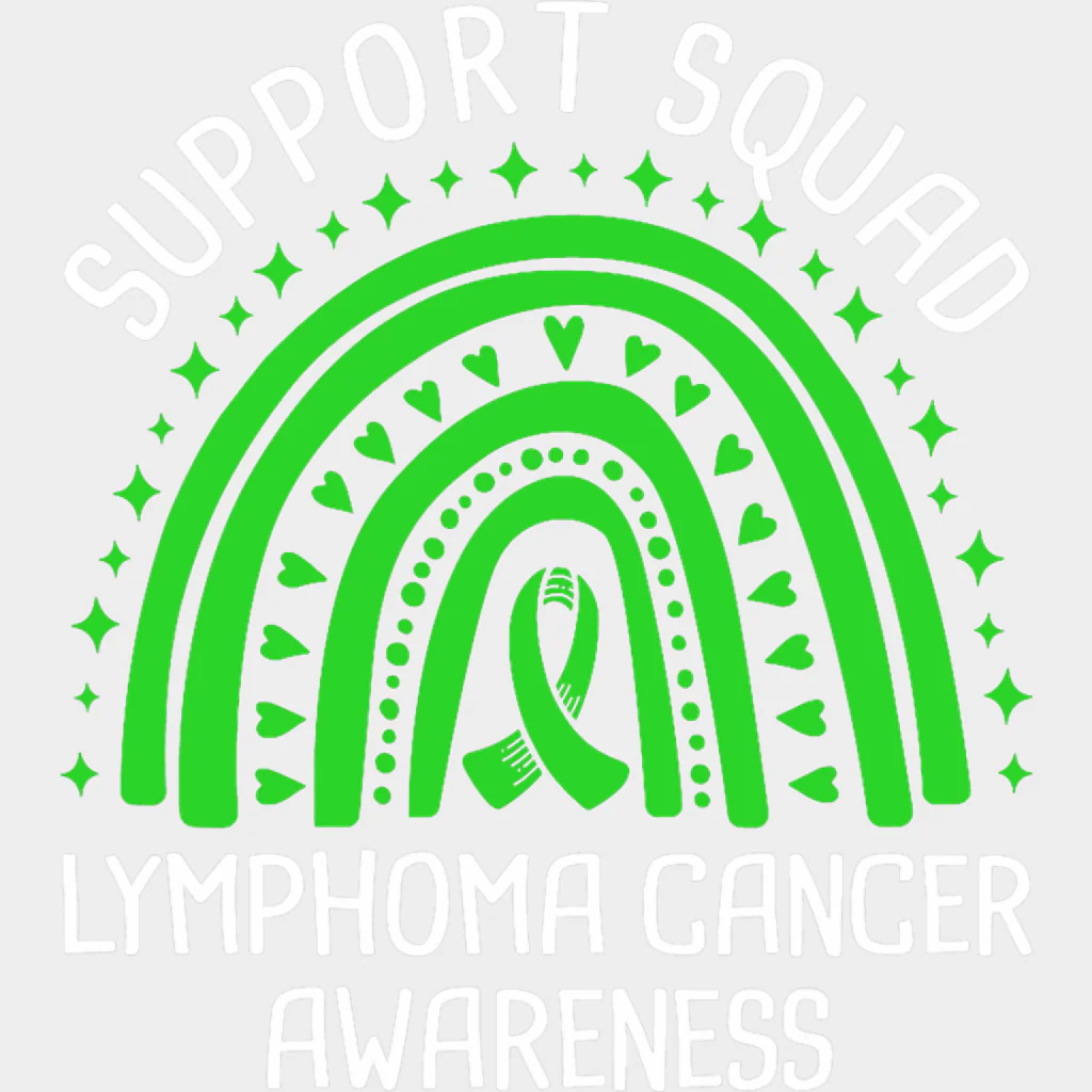 Support Squad, Dots Stars & Hearts Rainbow - Lymphoma DTF Transfers - Image 2