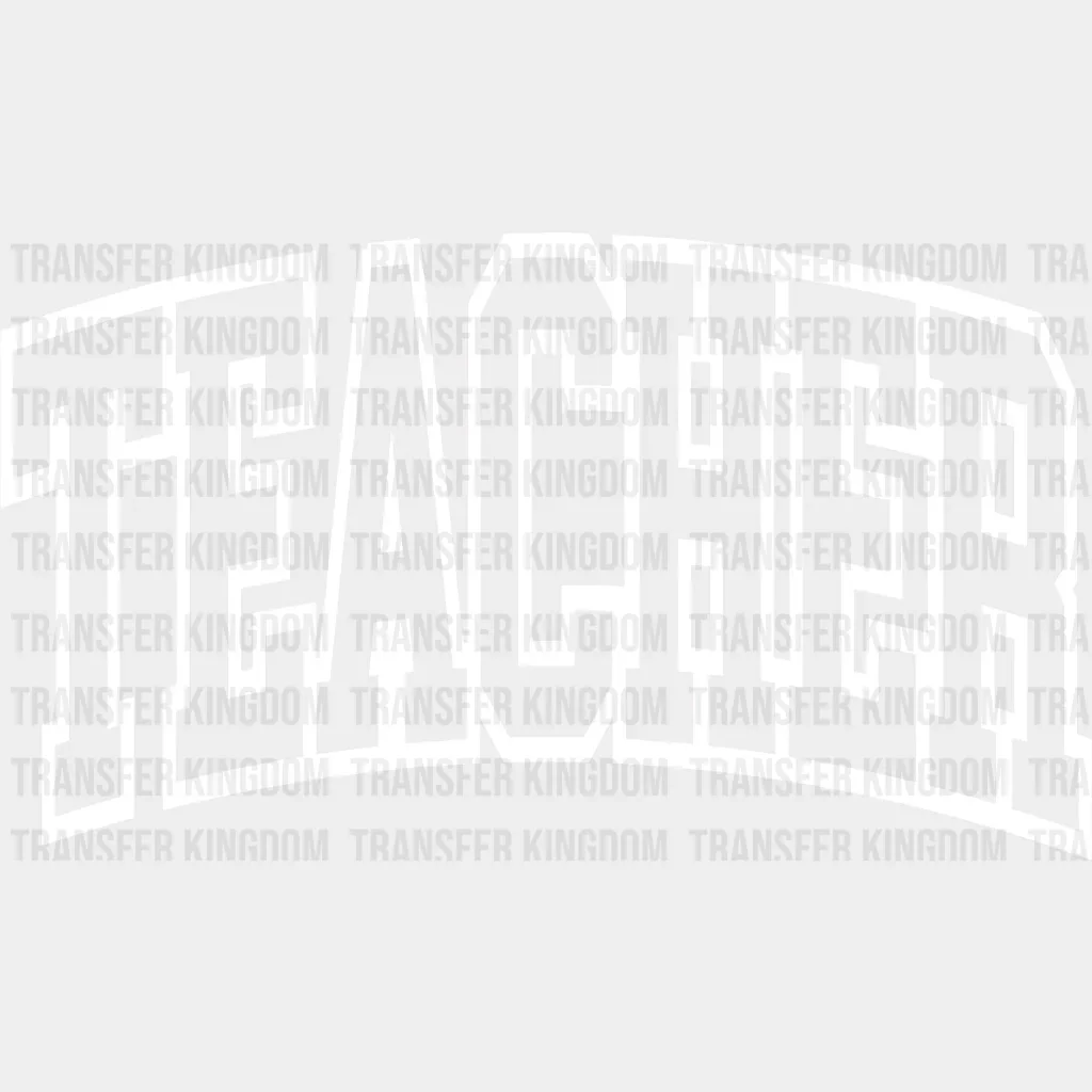 Teacher White 100 Days School Design - DTF heat transfer