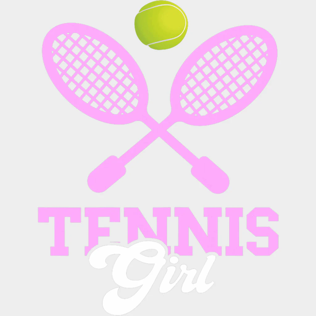 Tennis Girl, Pink Rackets - Tennis DTF Transfers - Image 2