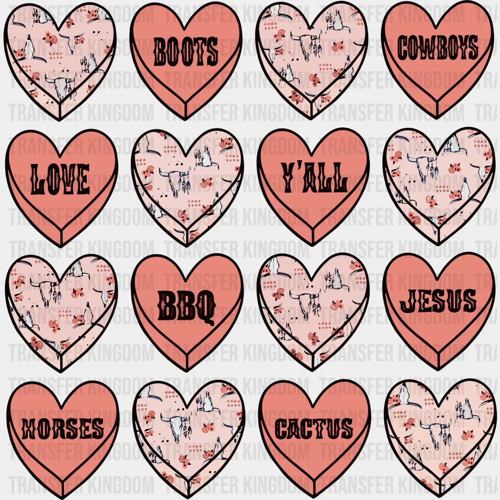 Texas Valentine's Day Design - DTF heat transfer