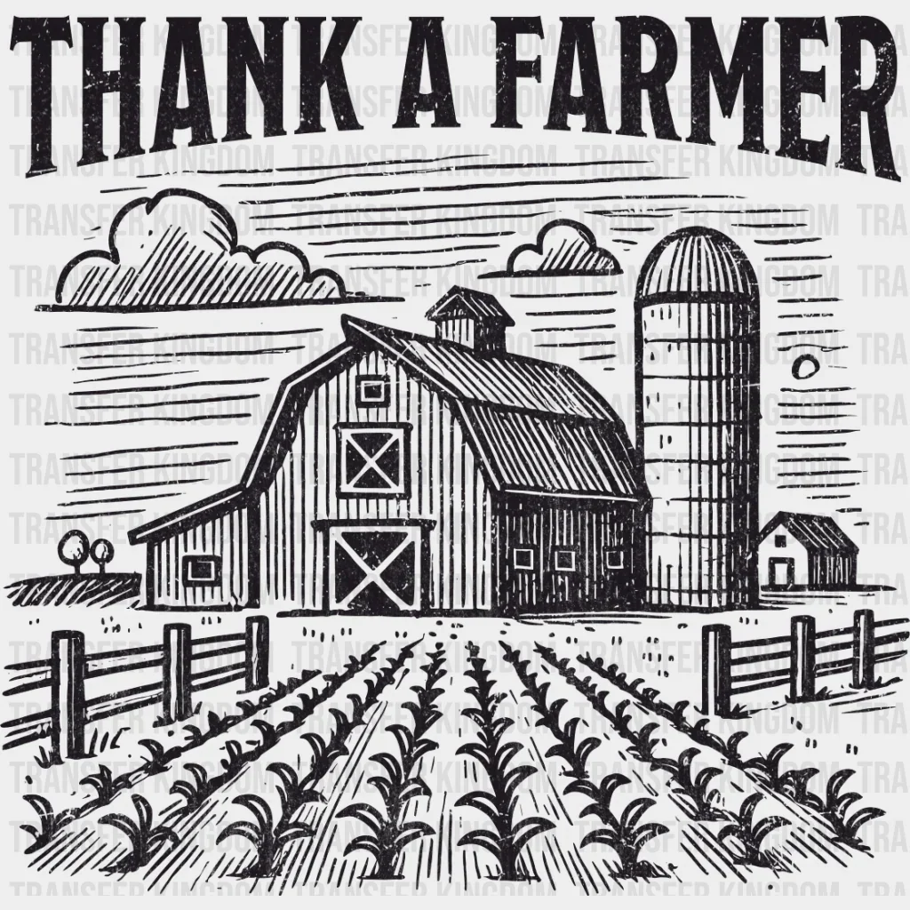 Thank A Farmer Vintage Design - Farmer DTF Transfer