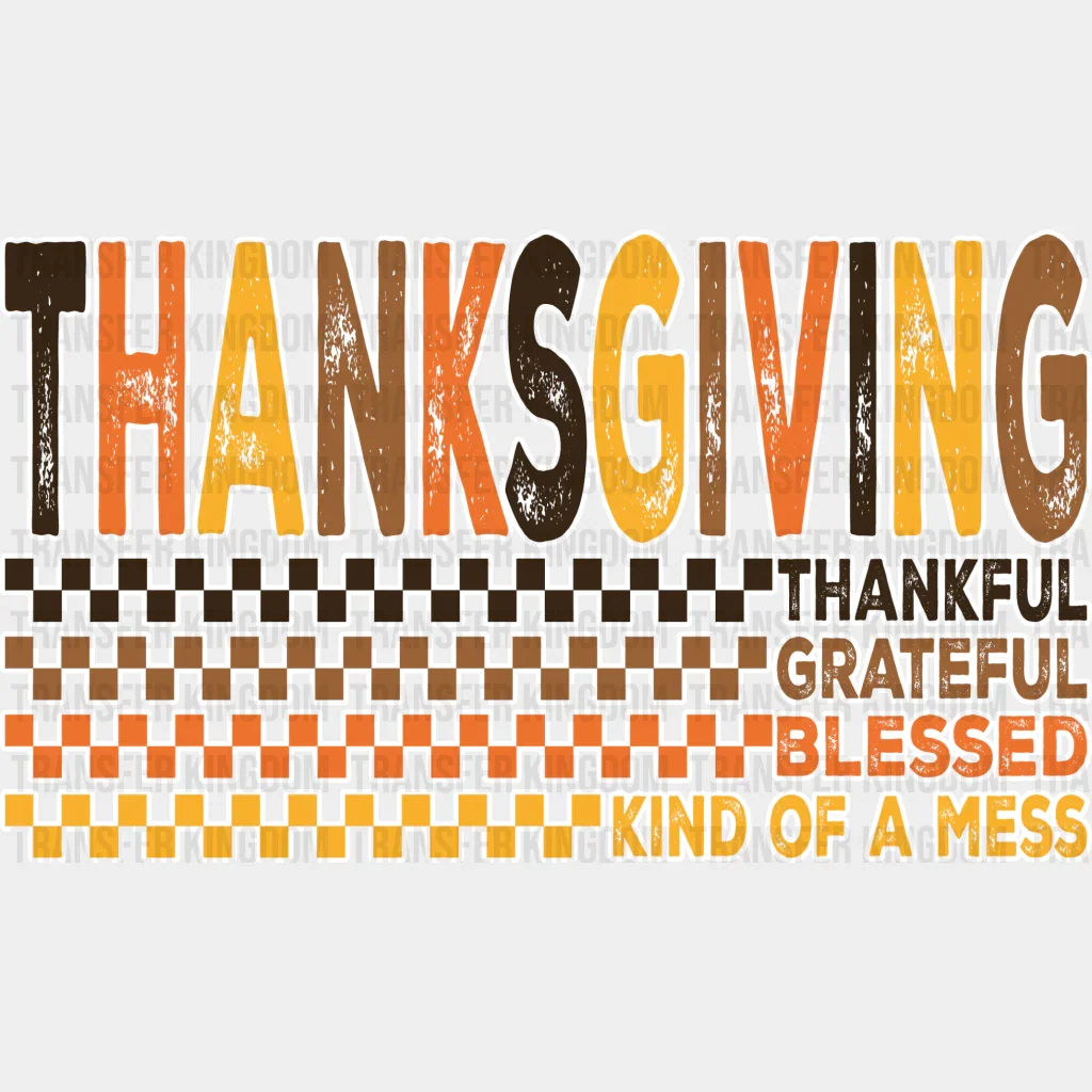 Thanksgiving Checkered - Thanksgiving DTF Transfer - Image 2