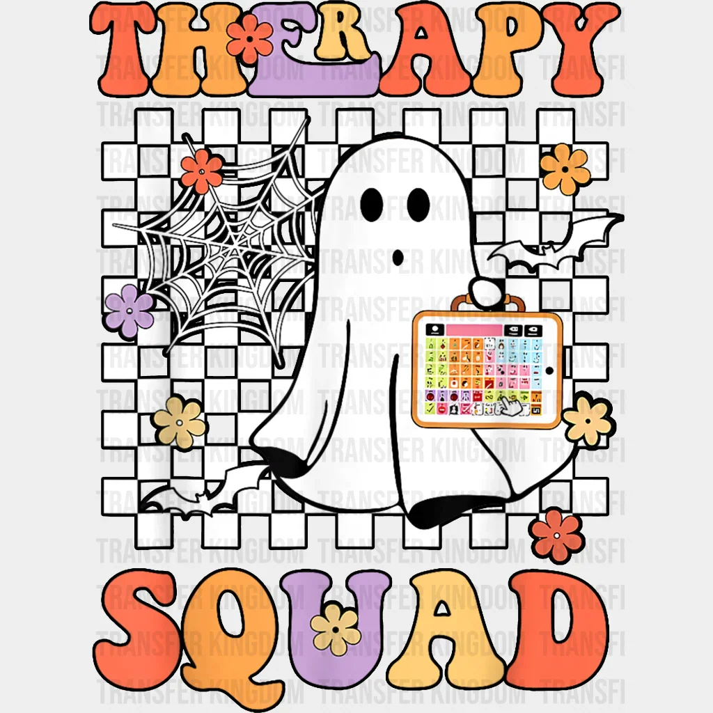 Therapy Squad Halloween Ghosts Design - Therapist DTF Heat Transfer