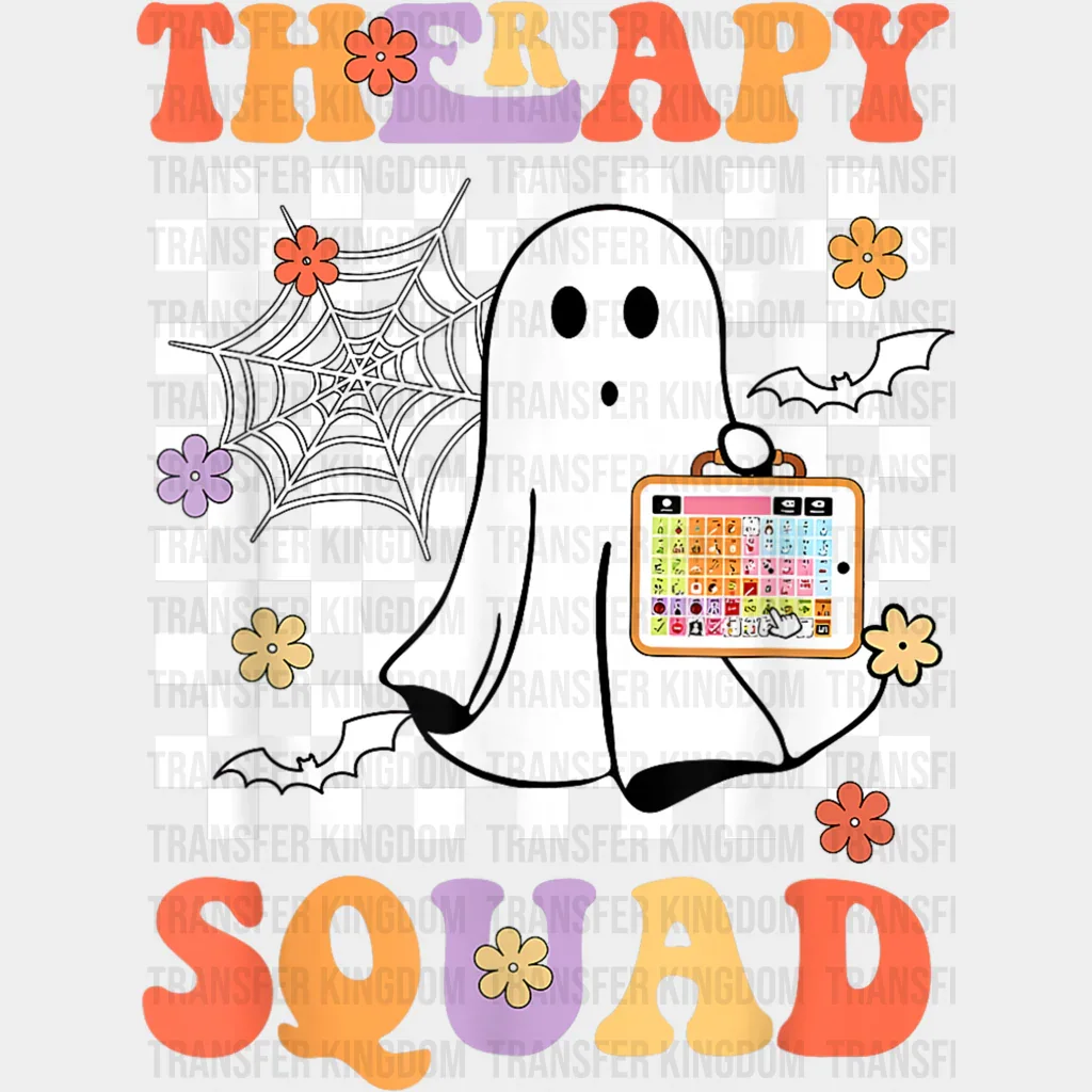 Therapy Squad Halloween Ghosts Design - Therapist DTF Heat Transfer - Image 2