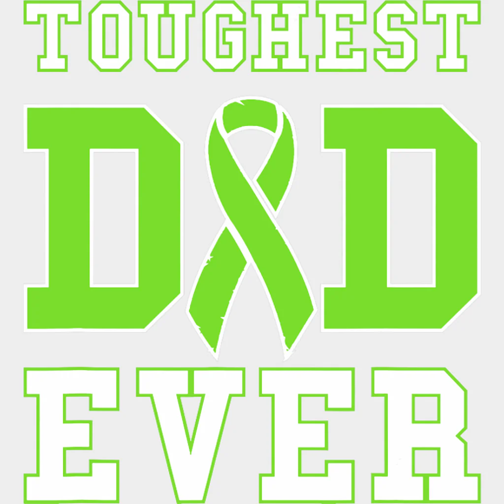 Toughest Dad Ever, Ribbon - Lymphoma DTF Transfers - Image 2
