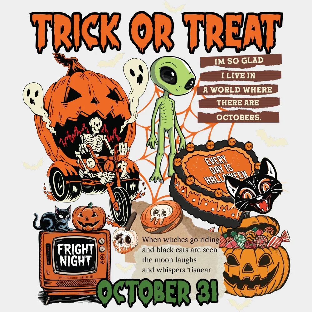 Trick Or Treat October 31 - Halloween DTF Transfer - Image 2