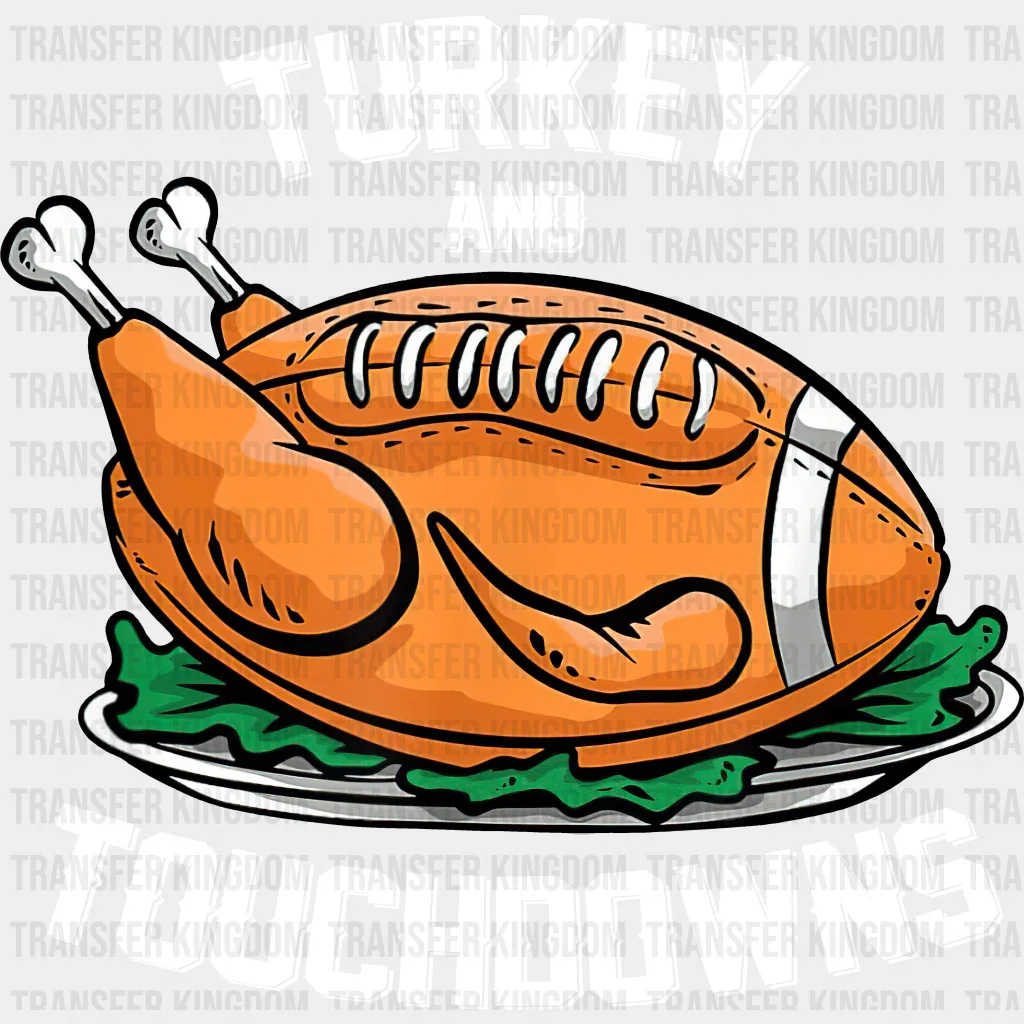 Turkey And Touchdowns - Thanksgiving DTF Transfer - Image 2