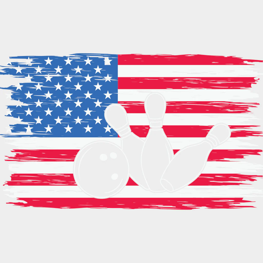 US Flag - Bowling DTF Transfers - Image 2