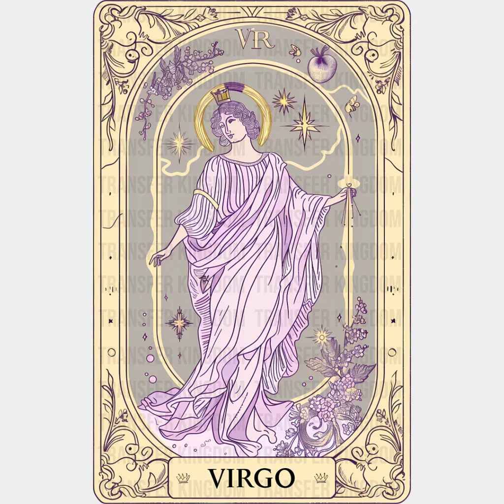 Virgo Tarot Card - Zodiacs & Horoscopes DTF Transfer