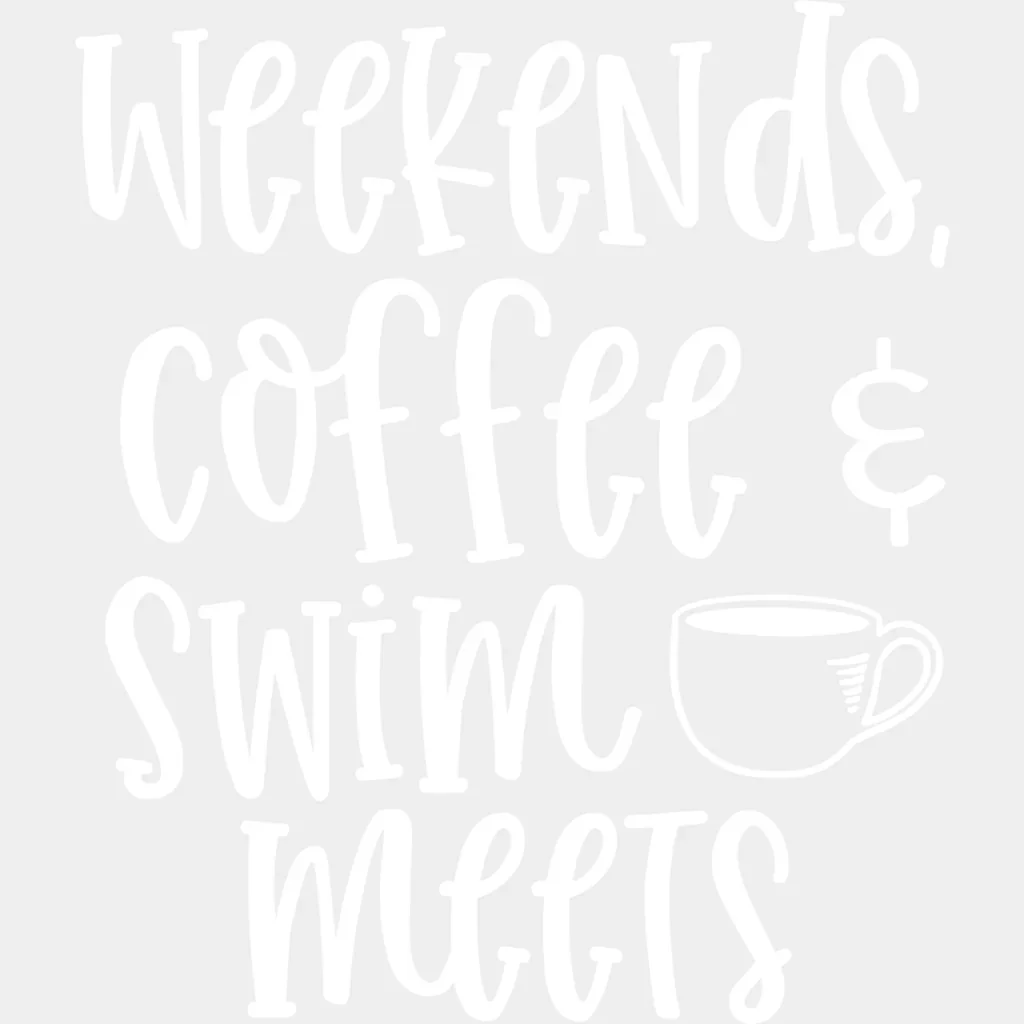 Weekends' Coffee Swim Meets - Swimming DTF Heat Transfer - Image 2