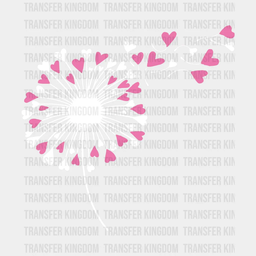 White Flower Valentine's Day Design - DTF heat transfer