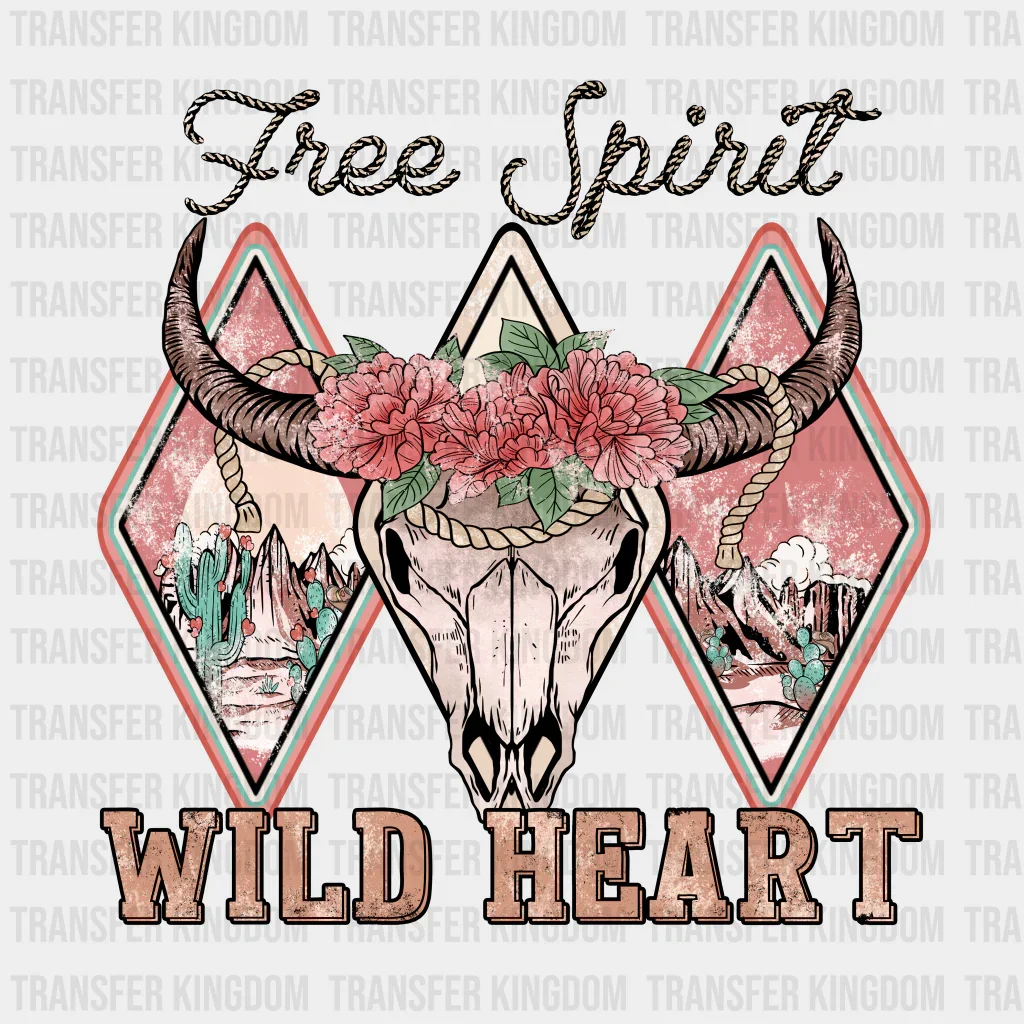 WILD HEART FREE SPIRIT - DTF heat transfer