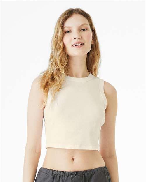 Women's Micro Rib Muscle Crop Tank - 1013 - Image 5