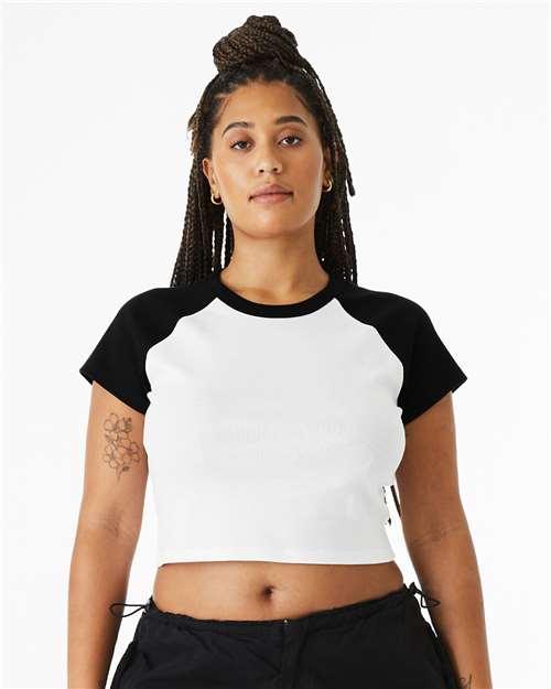 Women's Micro Rib Raglan Baby Tee - 1201 - Image 4