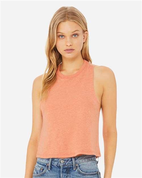 Women's Racerback Crop Tank - 6682 - Image 15