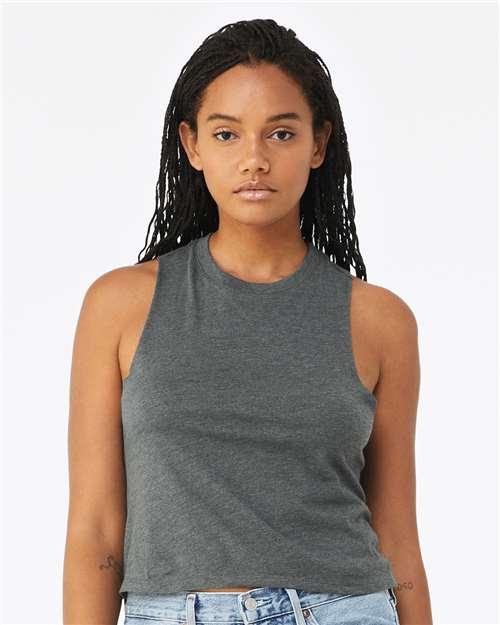 Women's Racerback Crop Tank - 6682 - Image 4