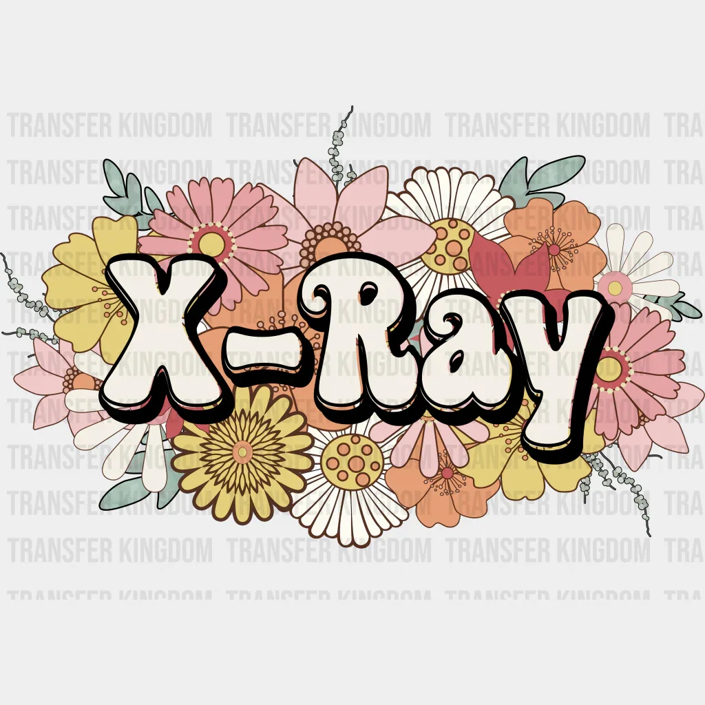 X-Ray Floral Design  - Radiology DTF Transfers