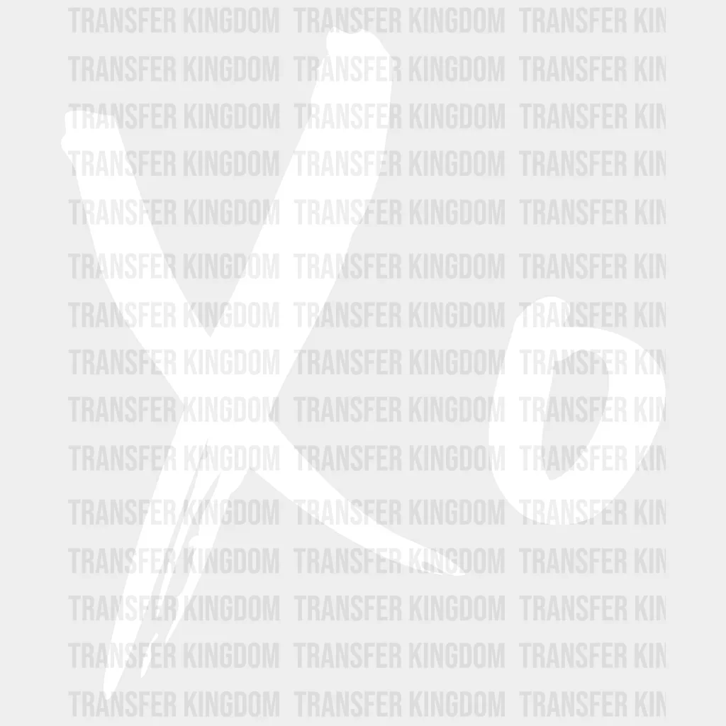 XO Black & White Valentine's Day Design - DTF heat transfer - Image 2