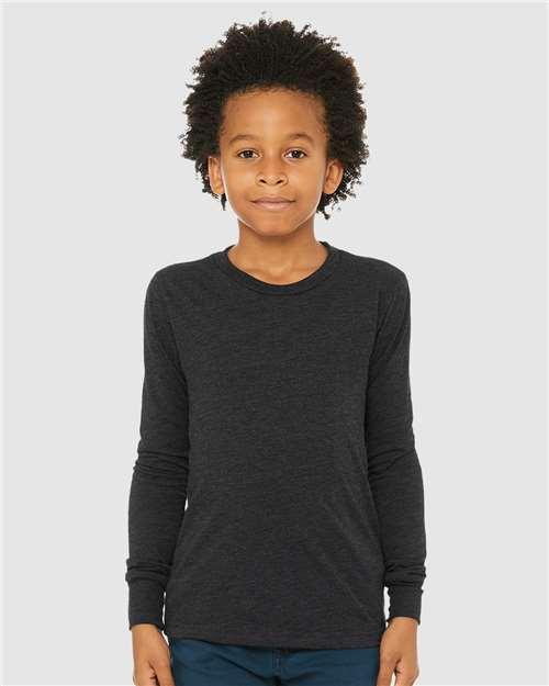 Youth Triblend Long Sleeve Tee - 3513Y - Image 2